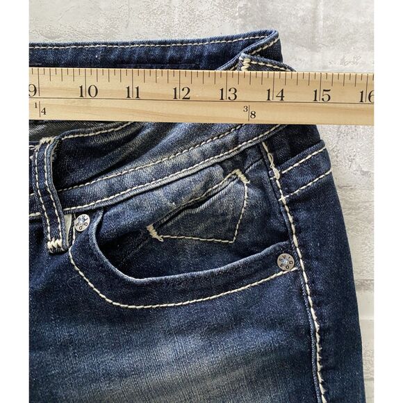 Vigoss The Dallas Boot Cut Medium Wash Y2K Style Denim Jeans Pants Sz 27 - Picture 5 of 10